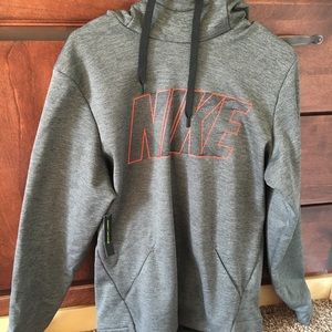 Mens small Gray Nike Dri-Fit hooded sweatshirt NWT